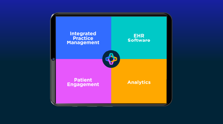 Tablet showing the core four functionalities of Encompass