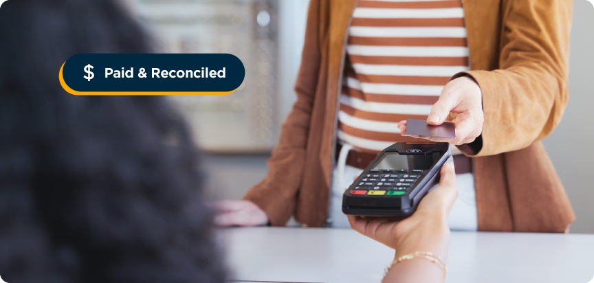 Integrated payment capabilities shown for Encompass software