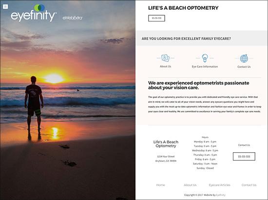 left side website design with a man standing on the beach looking at the sunset reflecting over the ocean